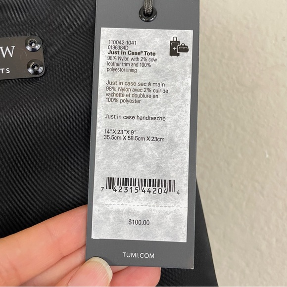 NWT Tumi Voyageur Just In Case Tote Black - Picture 6 of 10